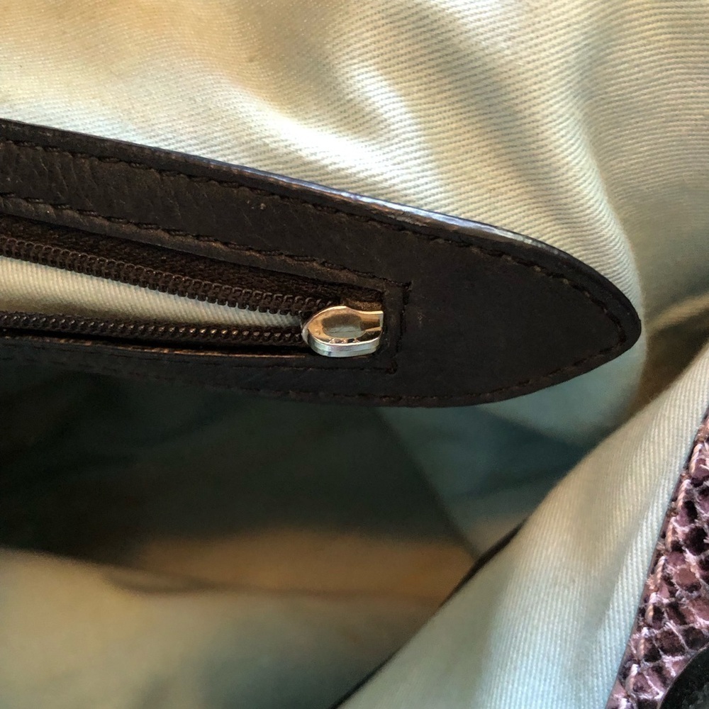 Cynthia Rowley Python Pattern Leather Tote OS - Picture 9 of 15
